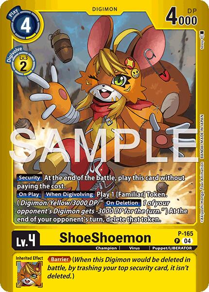 ShoeShoemon [P-165] (Limited Card Pack -Billion Bullet-) [Limited Card Pack -Billion Bullet-] - Digimon