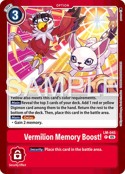 Vermillion Memory Boost! [LM-045] (Limited Card Pack -Billion Bullet-) [Limited Card Pack -Billion Bullet-] - Digimon