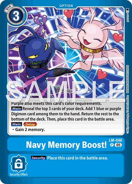 Navy Memory Boost! [LM-046] (Limited Card Pack -Billion Bullet-) [Limited Card Pack -Billion Bullet-] - Digimon