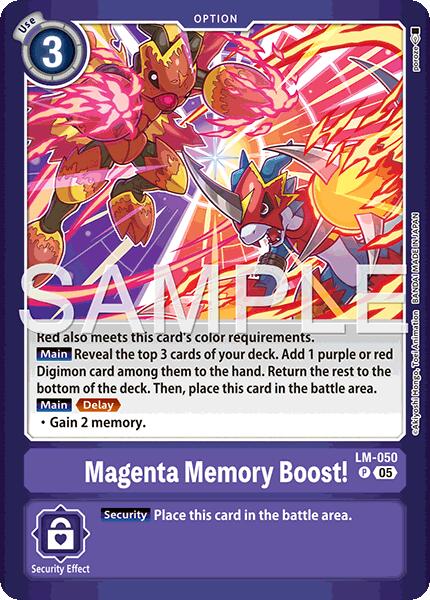 Magenta Memory Boost! [LM-050] (Limited Card Pack -Billion Bullet-) [Limited Card Pack -Billion Bullet-] - Digimon