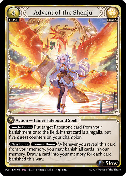 Advent of the Shenju (031) [Promotional Cards] - Weebs of the Shore