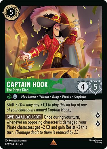 Captain Hook - The Pirate King (109/204) [Reign of Jafar] - Disney