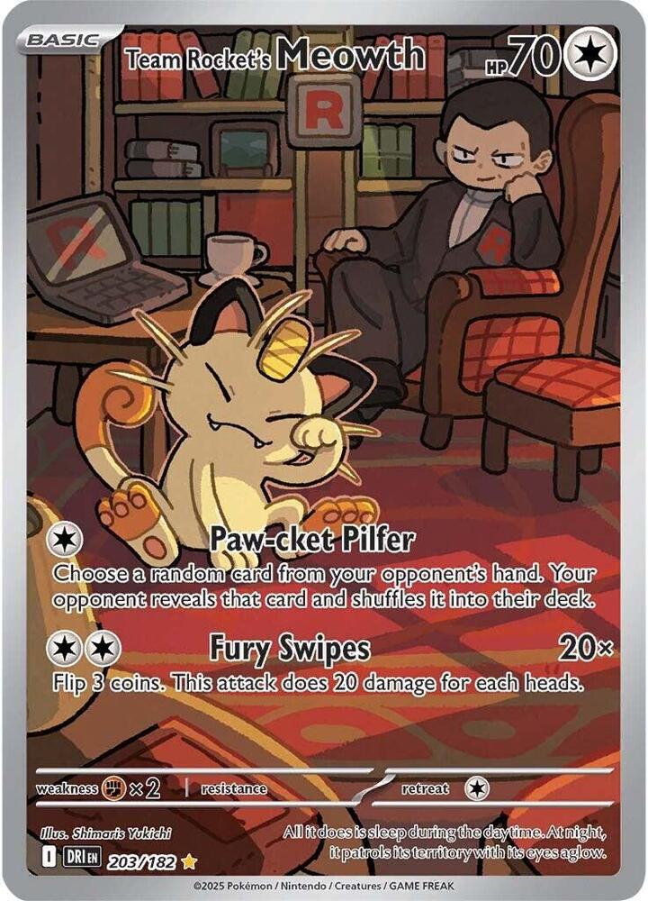 Team Rocket's Meowth - 203/182