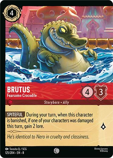 Brutus - Fearsome Crocodile (Cold Foil) (125/204) [Reign of Jafar] - Disney