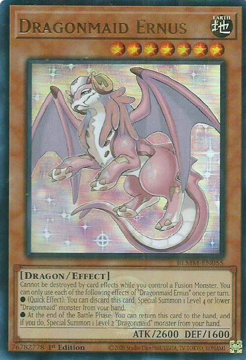 Dragonmaid Ernus (BLMM-EN055) [Ultra Rare] - Yu-Gi-Oh!