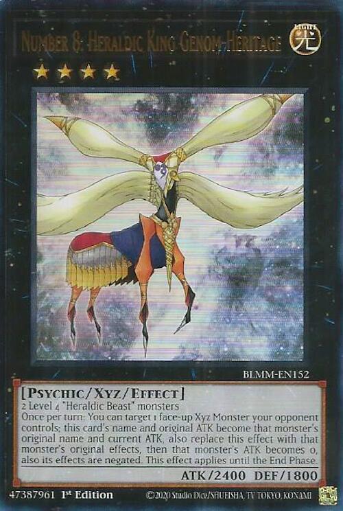 Number 8: Heraldic King Genom-Heritage (BLMM-EN152) [Ultra Rare] - Yu-Gi-Oh!