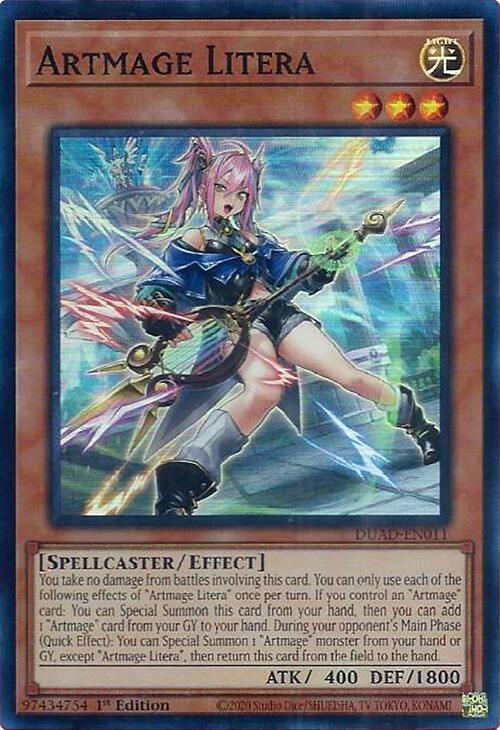 Artmage Litera (DUAD-EN011) [Super Rare] - Yu-Gi-Oh!