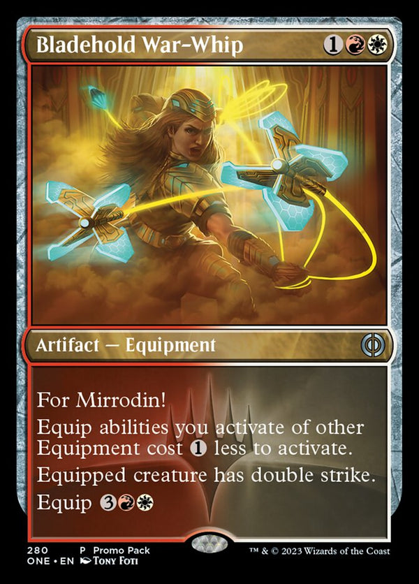 Bladehold War-Whip (Promo Pack) [Phyrexia: All Will Be One Promos] - Magic: The Gathering