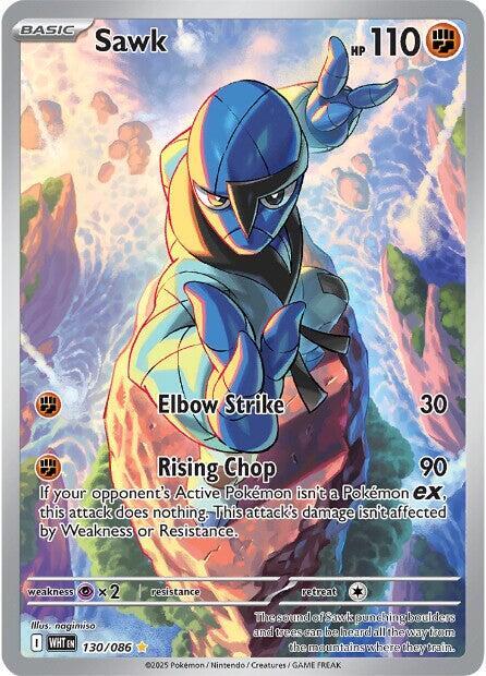 Sawk - 130/086 (WHT 130/086) - Pokémon