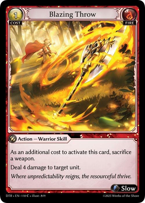 Blazing Throw - Grand Archive TCG