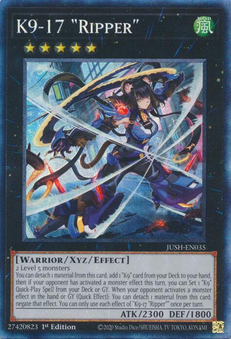 K9-17 "Ripper" (CR) (JUSH-EN035) [Collector's Rare] - Yu-Gi-Oh!