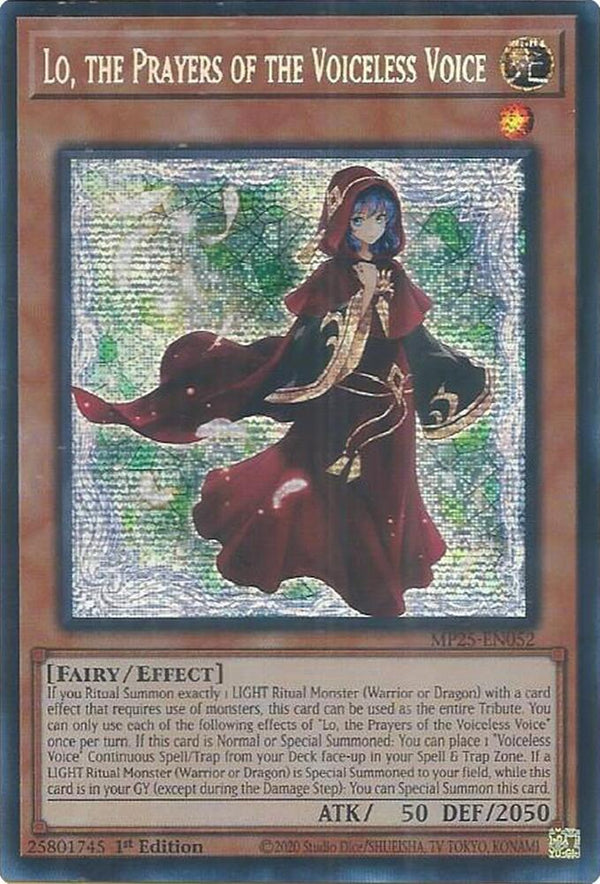 Lo, the Prayers of the Voiceless Voice (MP25-EN052) [Prismatic Secret Rare] - Yu-Gi-Oh!