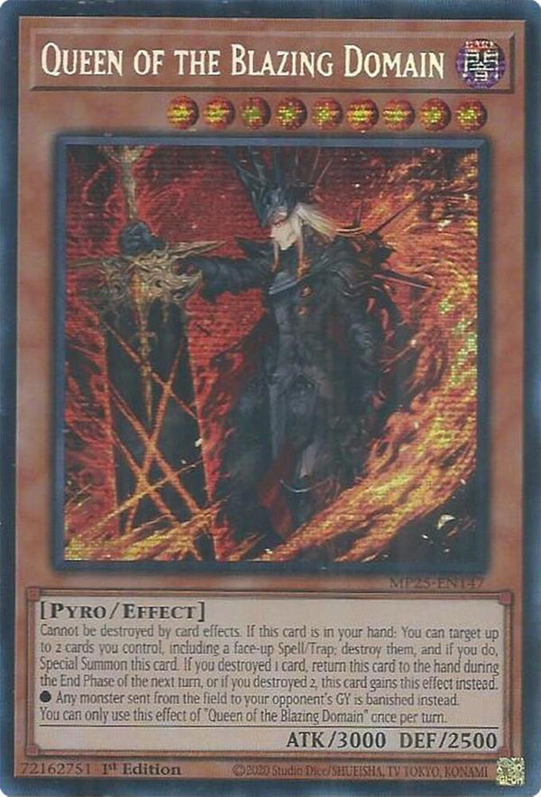 Queen of the Blazing Domain (MP25-EN147) [Prismatic Secret Rare] - Yu-Gi-Oh!