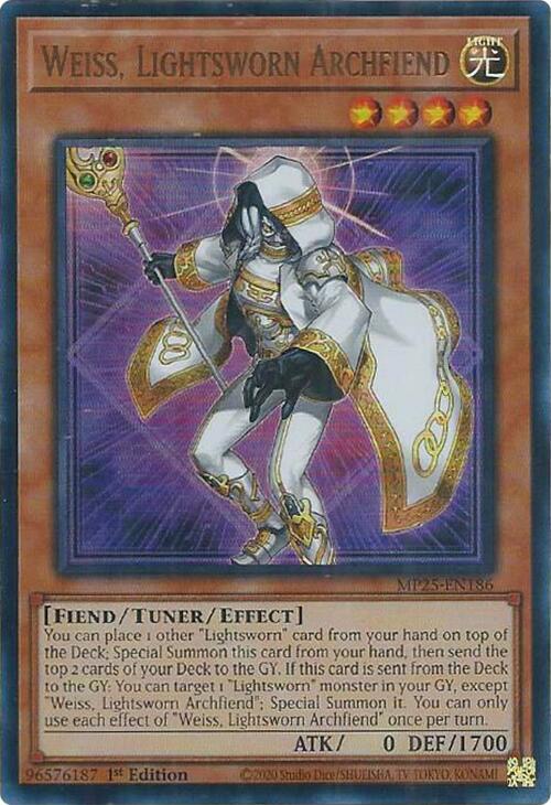 Weiss, Lightsworn Archfiend (MP25-EN186) [Ultra Rare] - Yu-Gi-Oh!