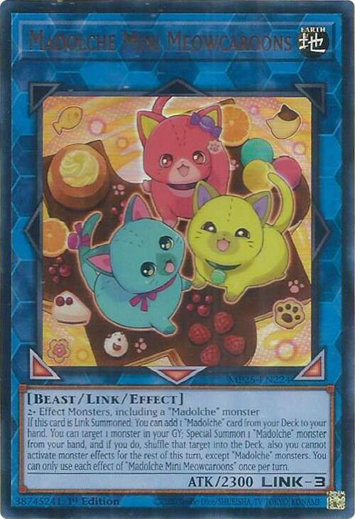 Madolche Mini Meowcaroons (MP25-EN224) [Ultra Rare] - Yu-Gi-Oh!
