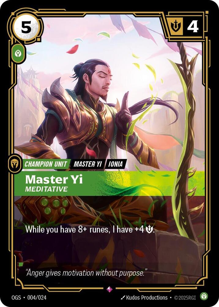Master Yi, Meditative