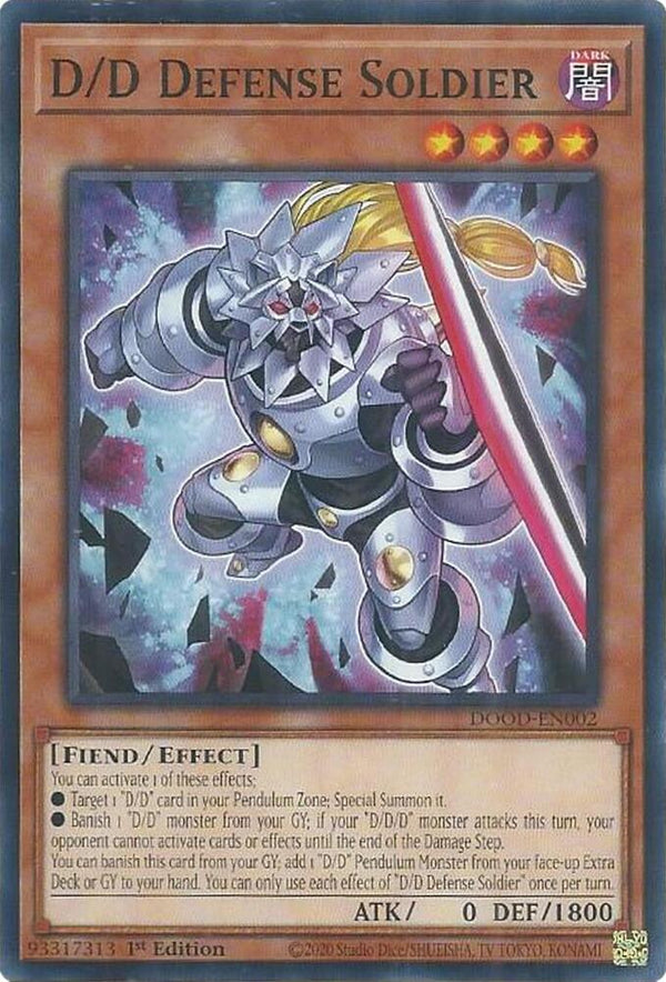 D/D Defense Soldier (DOOD-EN002) [Common] - Yu-Gi-Oh!