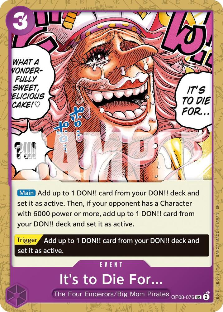 It's to Die For (Reprint)