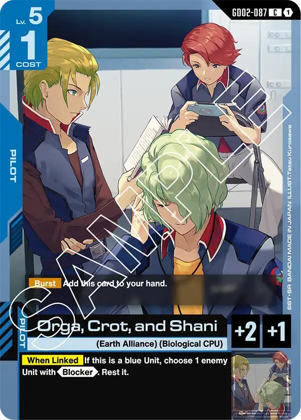 Orga, Crot, and Shani