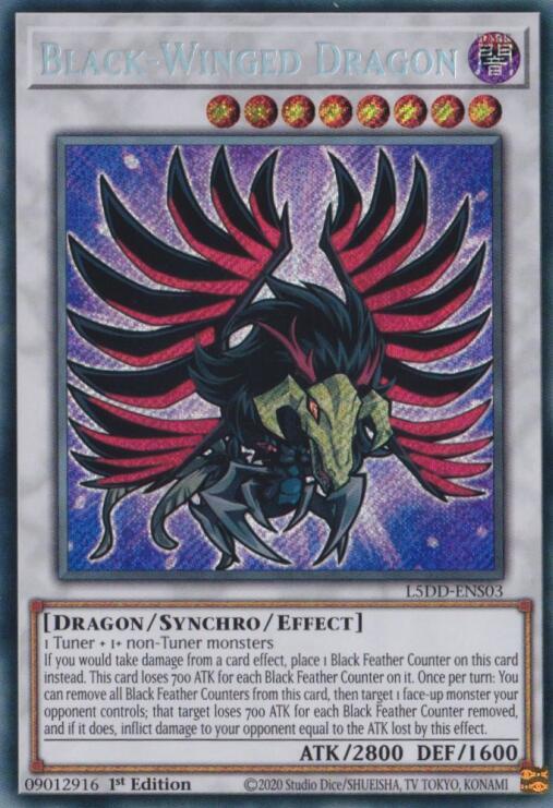 Black-Winged Dragon (L5DD-ENS03) [Secret Rare] - Yu-Gi-Oh!