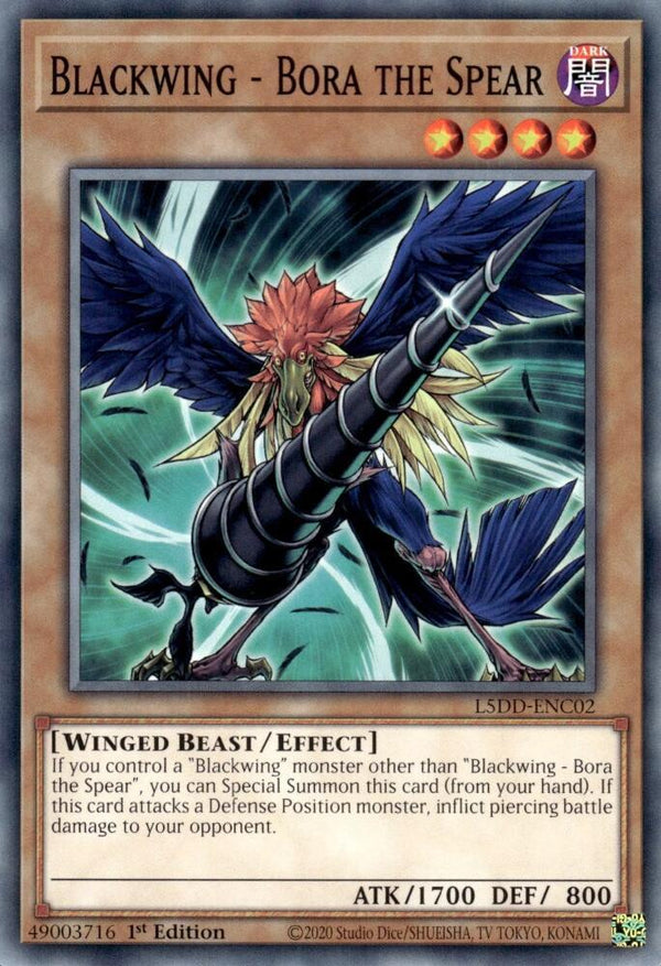 Blackwing - Bora the Spear (L5DD-ENC02) [Common] - Yu-Gi-Oh!
