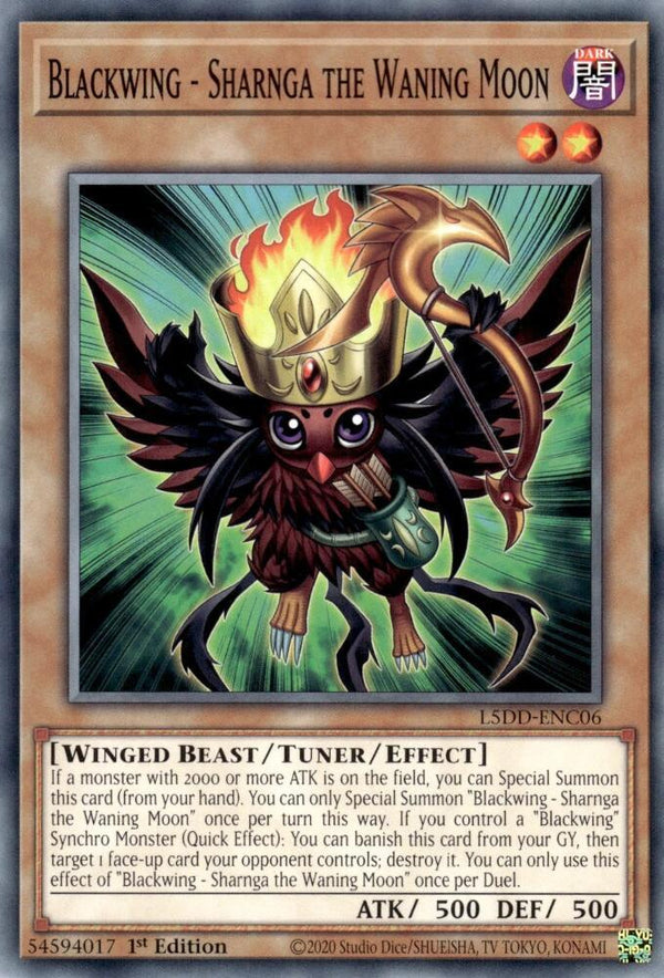Blackwing - Sharnga the Waning Moon (L5DD-ENC06) [Common] - Yu-Gi-Oh!