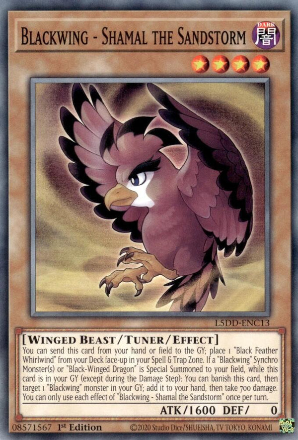 Blackwing - Shamal the Sandstorm (L5DD-ENC13) [Common] - Yu-Gi-Oh!