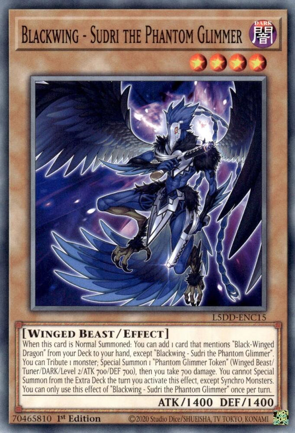 Blackwing - Sudri the Phantom Glimmer (L5DD-ENC15) [Common] - Yu-Gi-Oh!