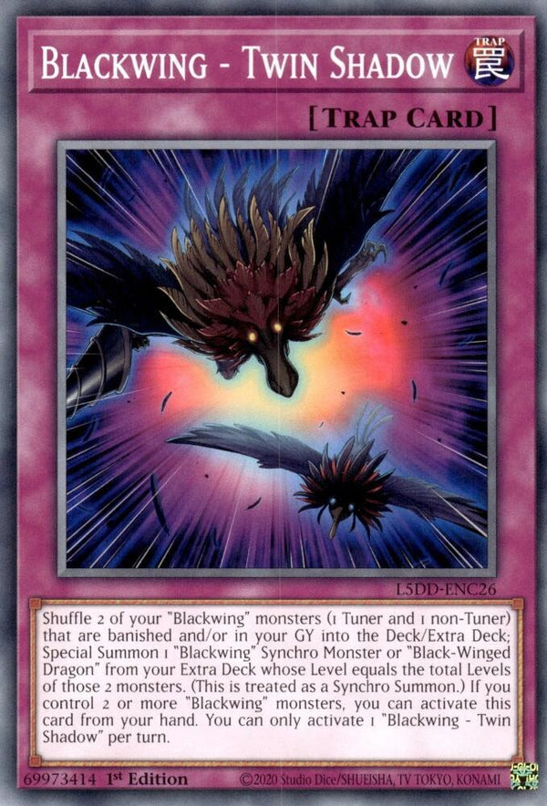 Blackwing - Twin Shadow (L5DD-ENC26) [Common] - Yu-Gi-Oh!