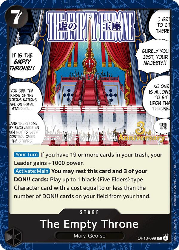 The Empty Throne [Carrying On His Will: 3rd Anniversary Tournament Cards]