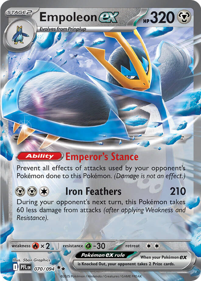 Empoleon ex (070/094) [Mega Evolution: Phantasmal Flames]