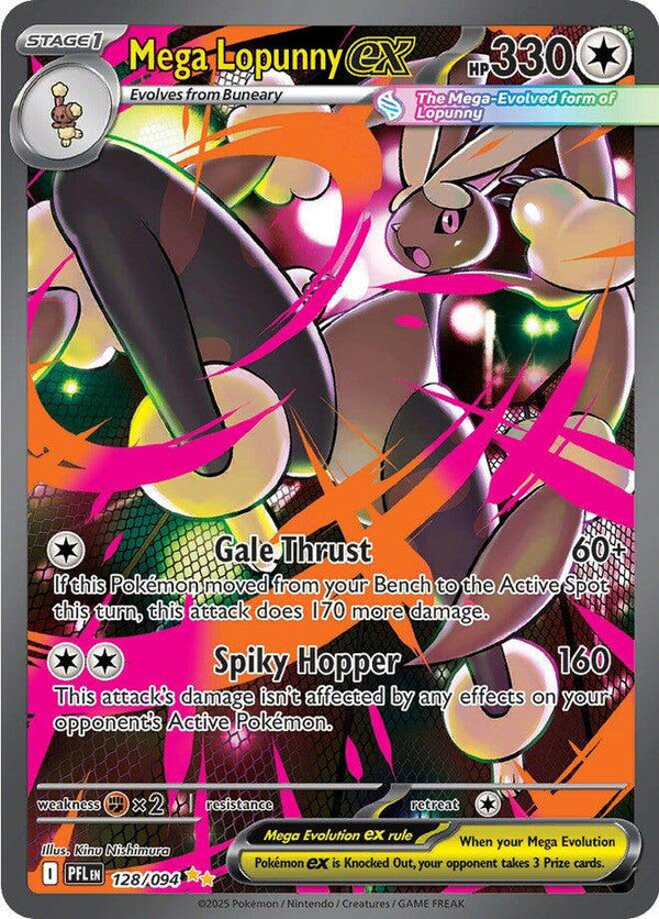 Mega Lopunny ex (128/094) [Mega Evolution: Phantasmal Flames] - Pokémon