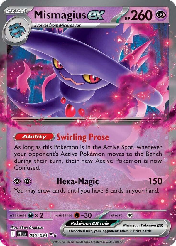 Mismagius ex (036/094) [Mega Evolution: Phantasmal Flames] - Pokémon
