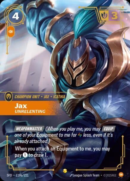 Jax, Unrelenting (Alternate Art) - Riftbound: League of Legends TCG