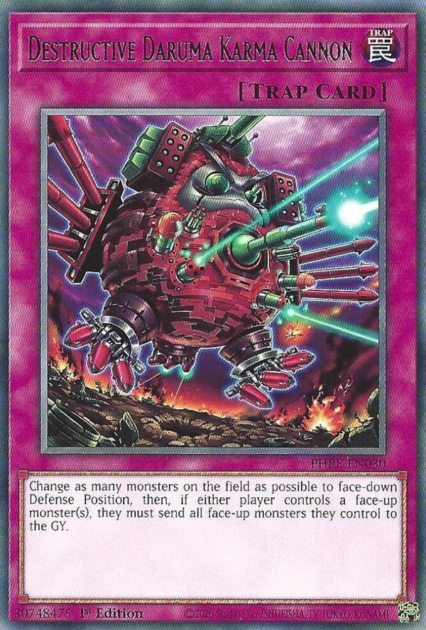 Destructive Daruma Karma Cannon (PHRE-EN030) [Rare] - Yu-Gi-Oh!