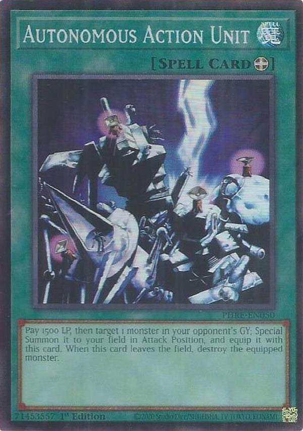 Autonomous Action Unit (Super Rare) (PHRE-EN050) - Yu-Gi-Oh!