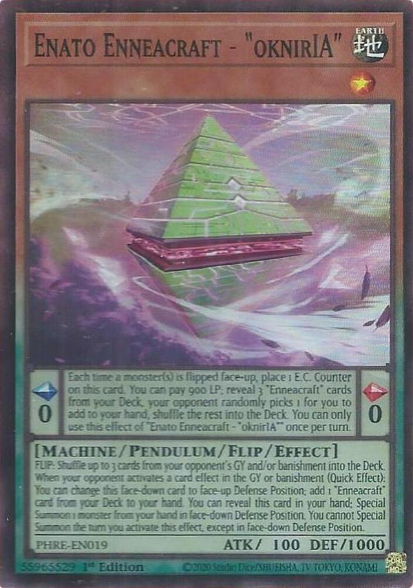 Enato Enneacraft - "oknirIA" (Super Rare) (PHRE-EN019) - Yu-Gi-Oh!