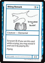 Biting Remark (2021 Edition) [Mystery Booster Playtest Cards] - Magic: The Gathering
