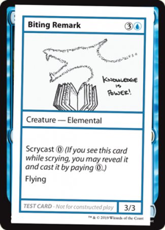 Biting Remark (2021 Edition) [Mystery Booster Playtest Cards] - Magic: The Gathering