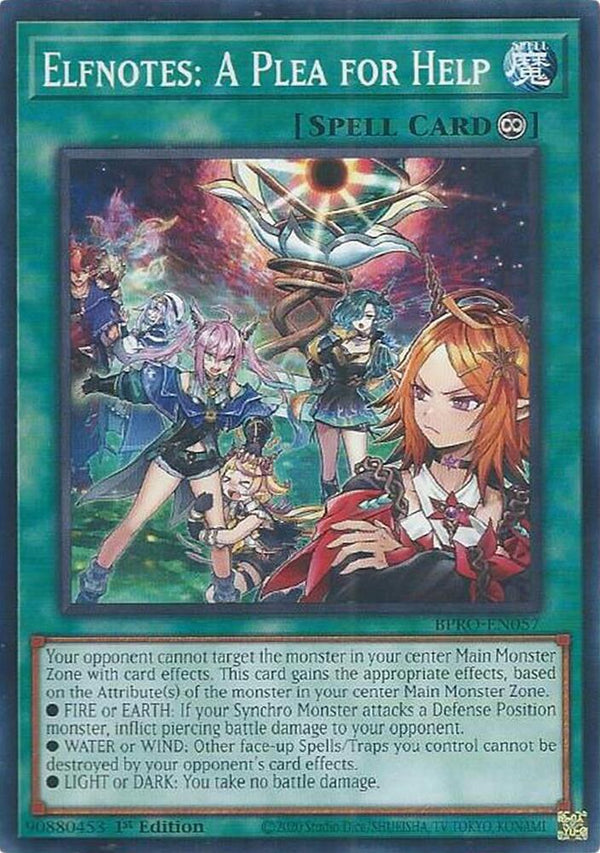 Elfnotes: A Plea for Help (BPRO-EN057) [Common] - Yu-Gi-Oh!