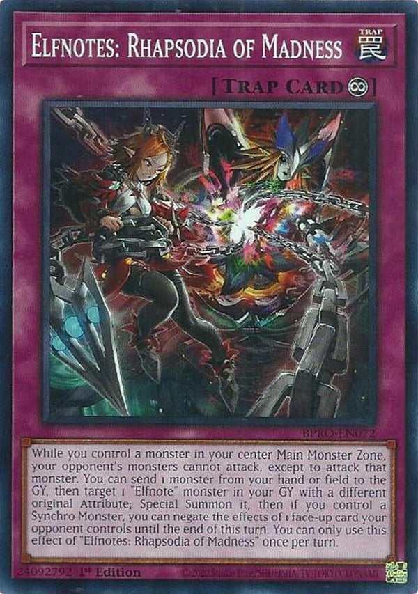 Elfnotes: Rhapsodia of Madness [BPRO-EN072] Common - Yu-Gi-Oh!