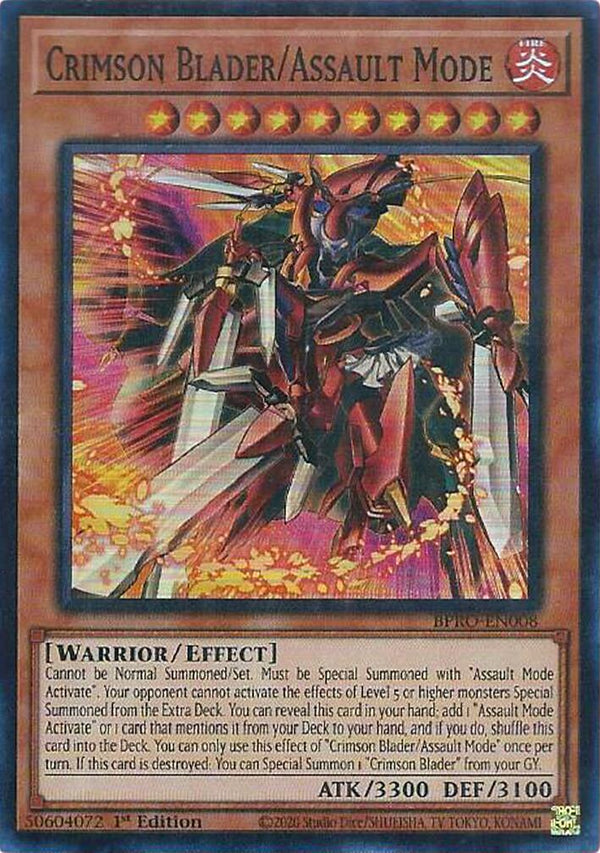 Crimson Blader/Assault Mode [BPRO-EN008] Super Rare - Yu-Gi-Oh!