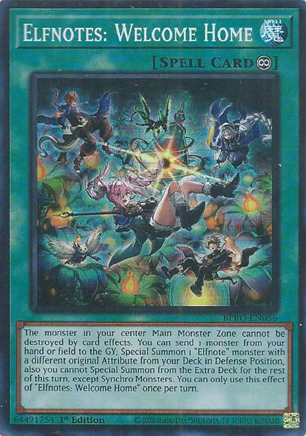 Elfnotes: Welcome Home [BPRO-EN056] Super Rare - Yu-Gi-Oh!