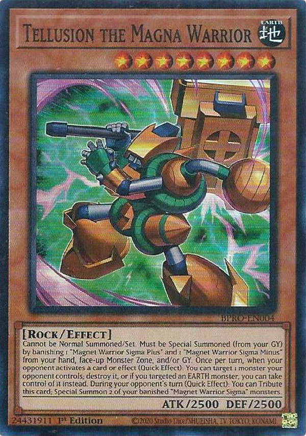 Tellusrion the Magna Warrior [BPRO-EN004] Super Rare - Yu-Gi-Oh!