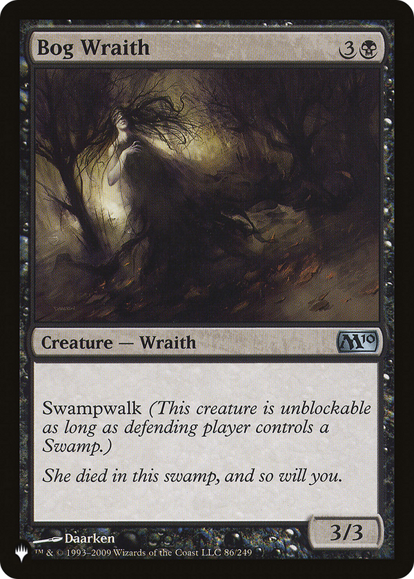Bog Wraith [The List] - Magic: The Gathering