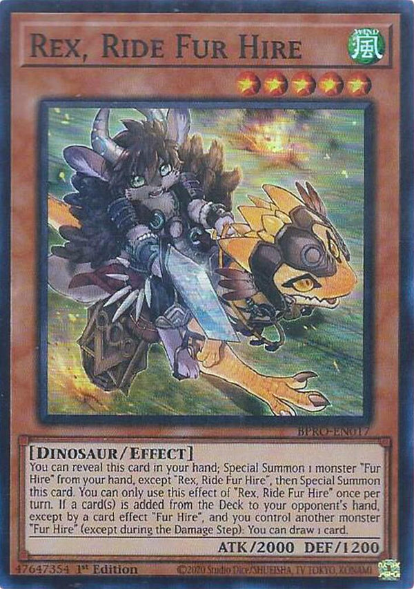 Rex, Ride Fur Hire [BPRO-EN017] Super Rare - Yu-Gi-Oh!