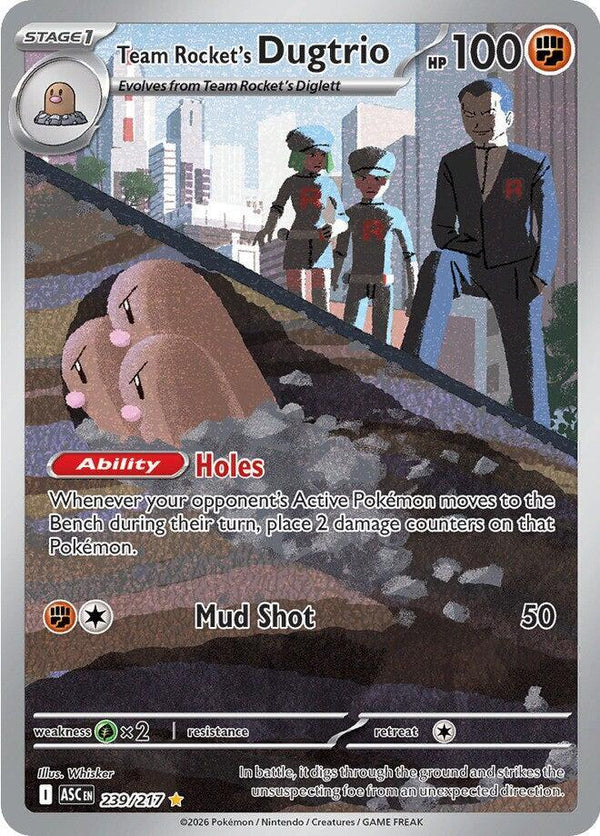Team Rocket's Dugtrio - 239/217 (ASC 239/217) - Pokémon