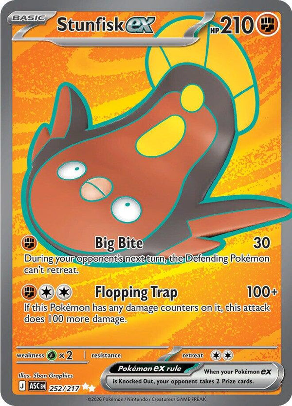 Stunfisk ex (252/217) [Mega Evolution: Ascended Heroes] - Pokémon