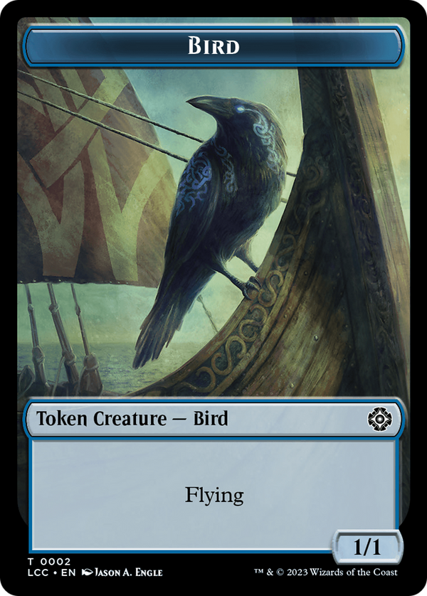 Bird // Merfolk (0003) Double-Sided Token [The Lost Caverns of Ixalan Commander Tokens] - Magic: The Gathering