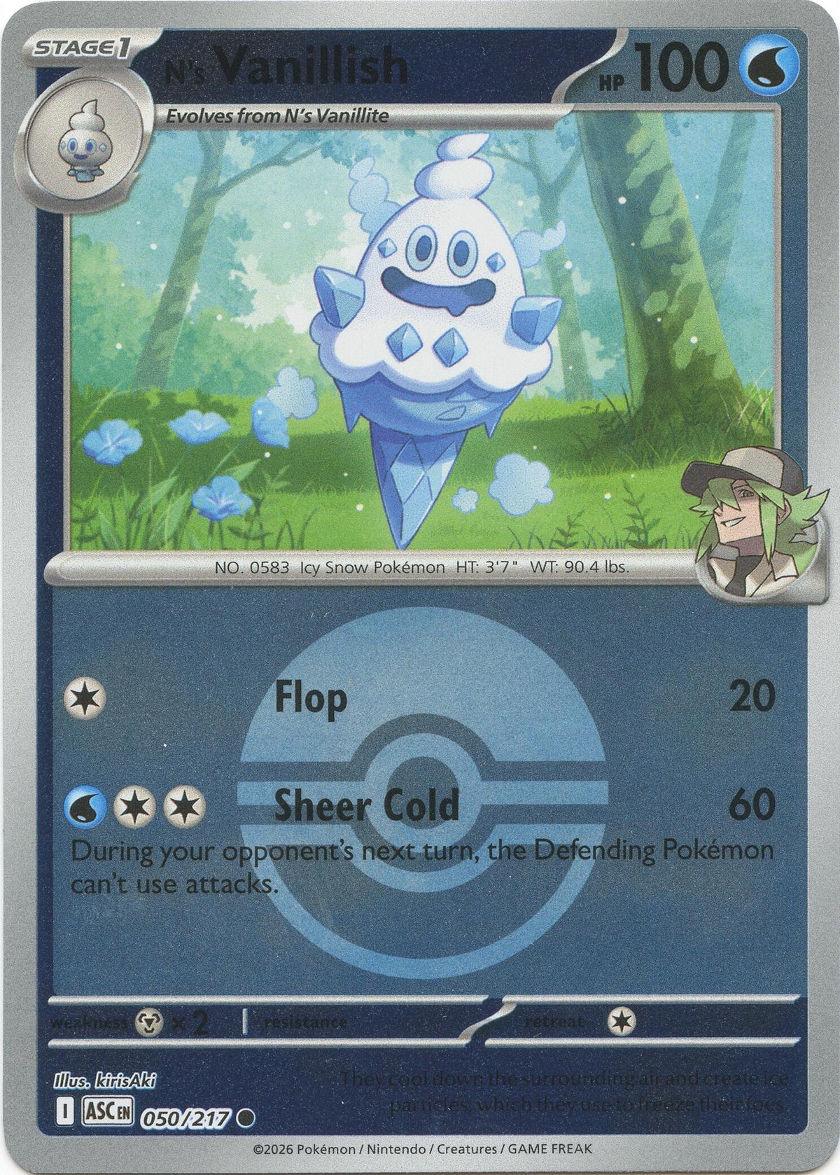 N's Vanillish (050/217) (Poke Ball) [Mega Evolution: Ascended Heroes]